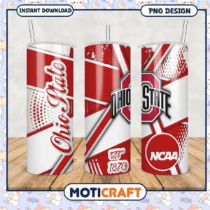 Ohio State NCAA Tumbler PNG Design Perfect for Fans