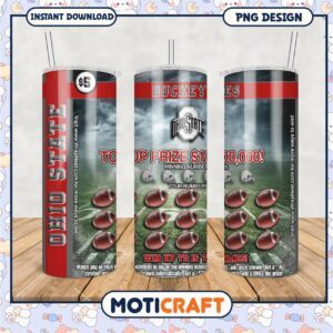 Ohio State Buckeyes Tumbler PNG With Prize Details Design