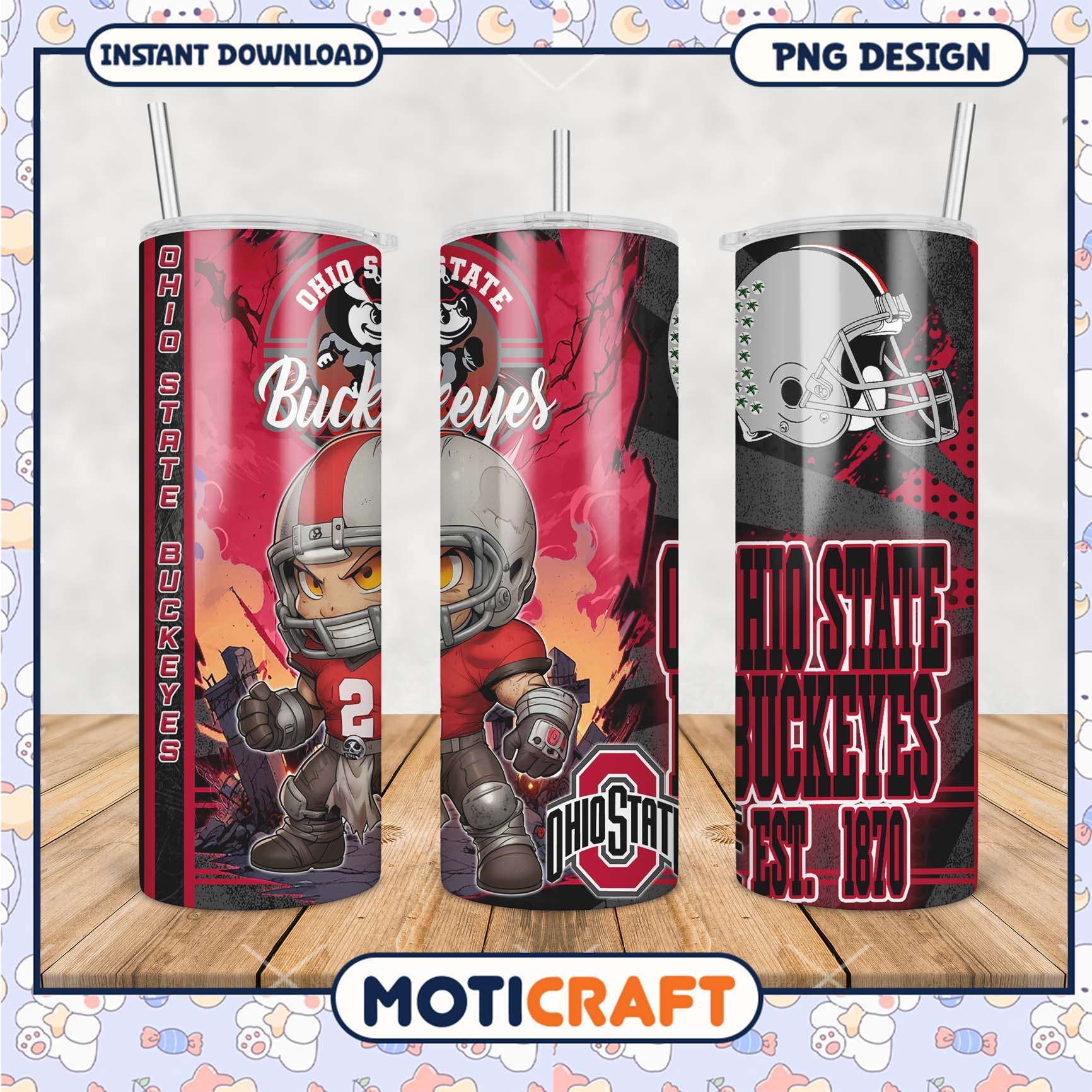 Ohio State Buckeyes Tumbler PNG for Fans and Collectors Ohio State Buckeyes Tumbler PNG for Fans and Collectors