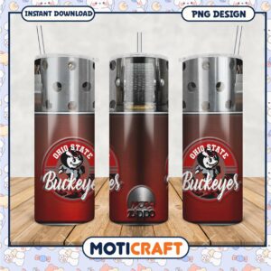 Ohio State Buckeyes Tumbler PNG Design for Sports Fans