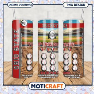 Ohio State Buckeyes Tumbler PNG for Baseball Fans