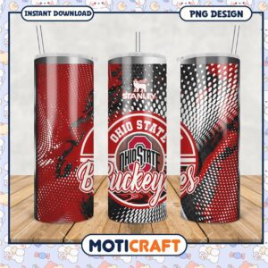 Ohio State Buckeyes Tumbler PNG Athletic Drinkware Design