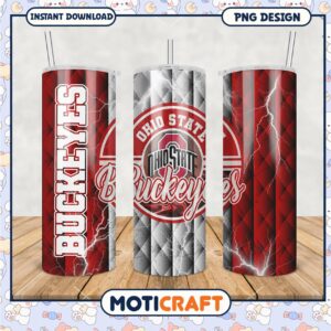 Ohio State Buckeyes Tumbler Design PNG File Download