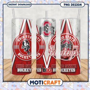Ohio State Buckeyes Tumbler Design PNG for Fans and Gifts