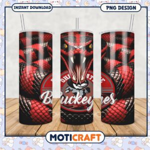 Ohio State Buckeyes Themed Tumbler PNG Design for Fans