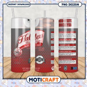 Ohio State Buckeyes Haters Be Gone Tumbler Design PNG