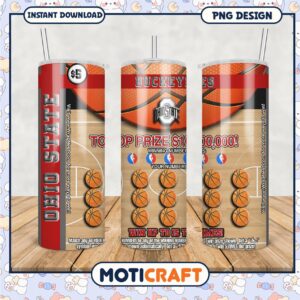 Ohio State Buckeyes Basketball Tumbler PNG Design for Fans