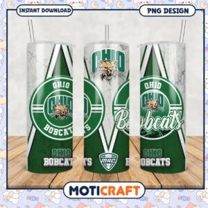 Ohio Bobcats Tumbler Design PNG for Fan Merchandise Ideas