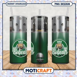 Ohio Bobcats Tumbler Design with NCAA Zippo Logo PNG