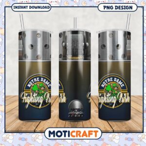 Notre Dame Fighting Irish Tumbler PNG Graphic Design