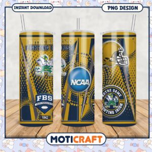 Notre Dame Fighting Irish Tumbler Design PNG File Download