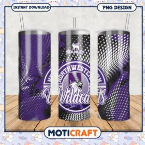 Northwestern Wildcats Tumbler PNG Stylish Team Merchandise