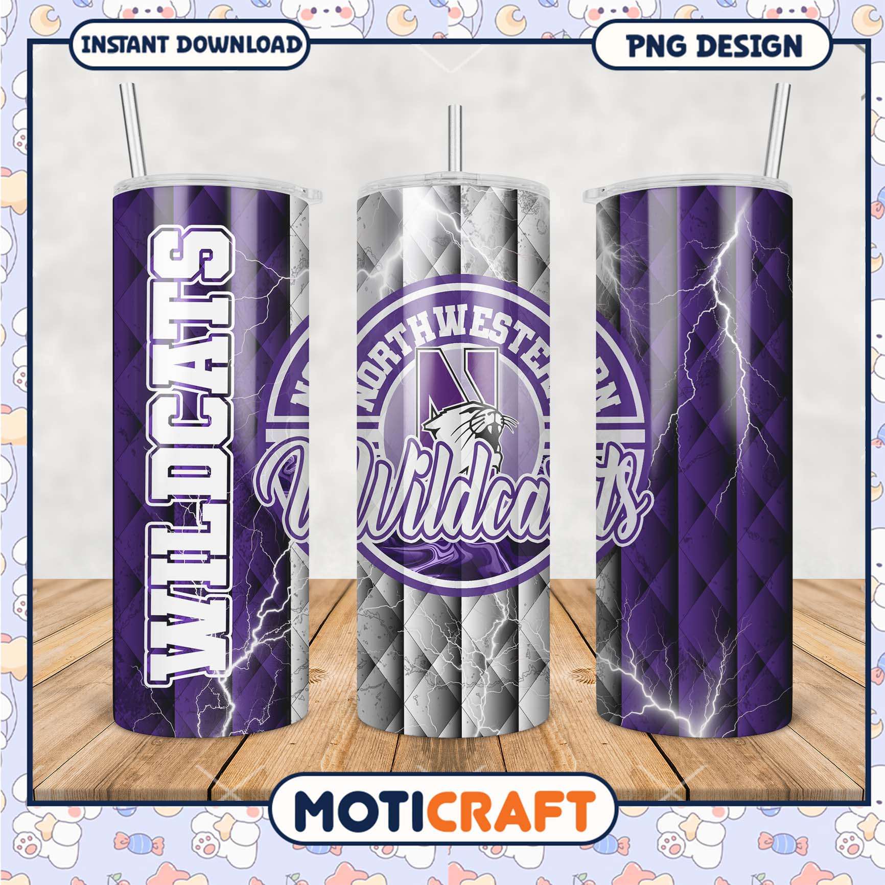Northwestern Wildcats Tumbler PNG Uniquely Designed Graphic Northwestern Wildcats Tumbler PNG Uniquely Designed Graphic