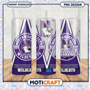 Northwestern Wildcats Tumbler Design for Fans and Events