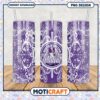 Northwestern Wildcats Purple Floral Tumbler PNG Design