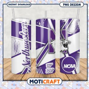 Northwestern University NCAA Tumbler PNG Design for Fans