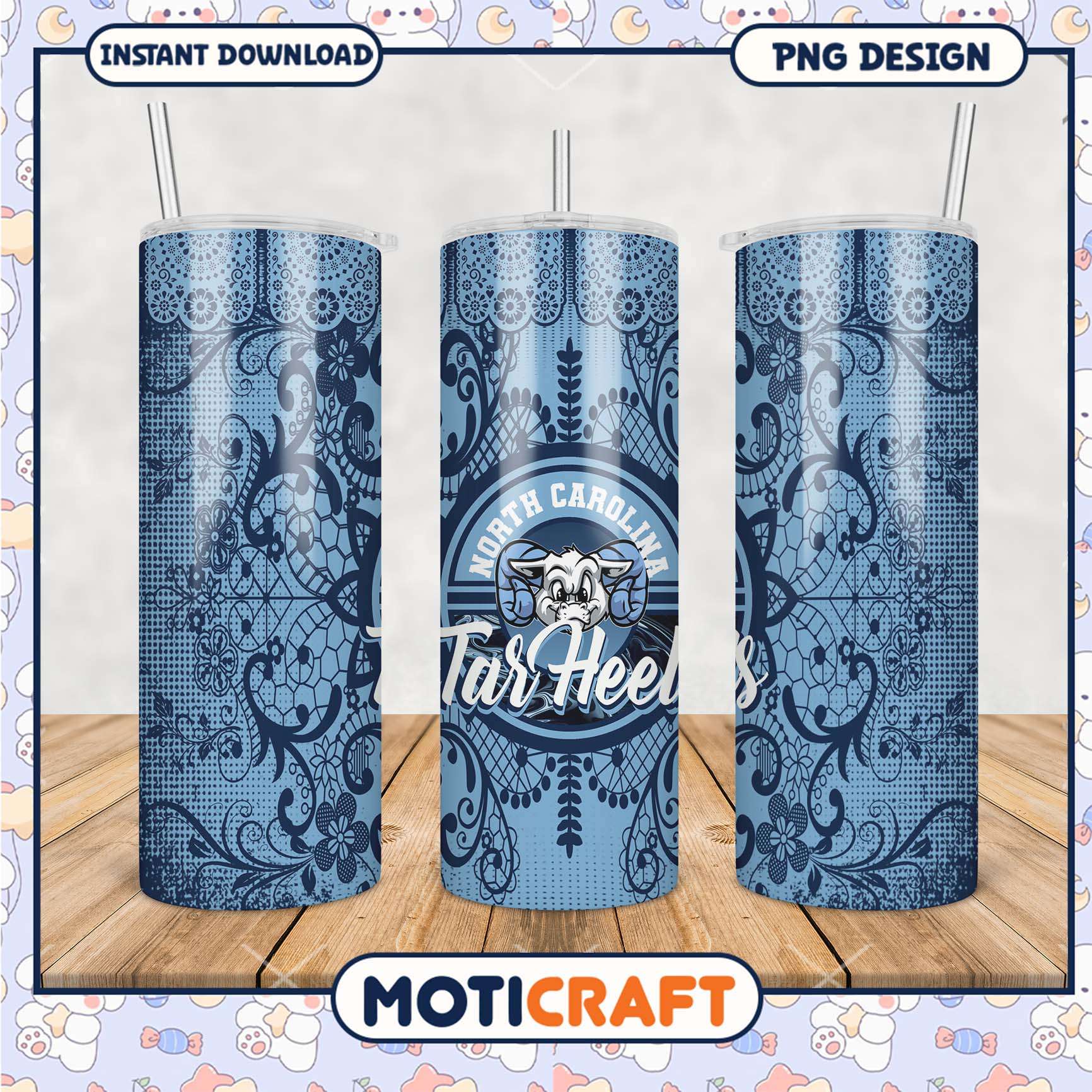 North Carolina Tar Heels Tumbler PNG Graphic Design Template North Carolina Tar Heels Tumbler PNG Graphic Design Template