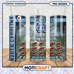 North Carolina Tar Heels Tumbler Design with Prize Details
