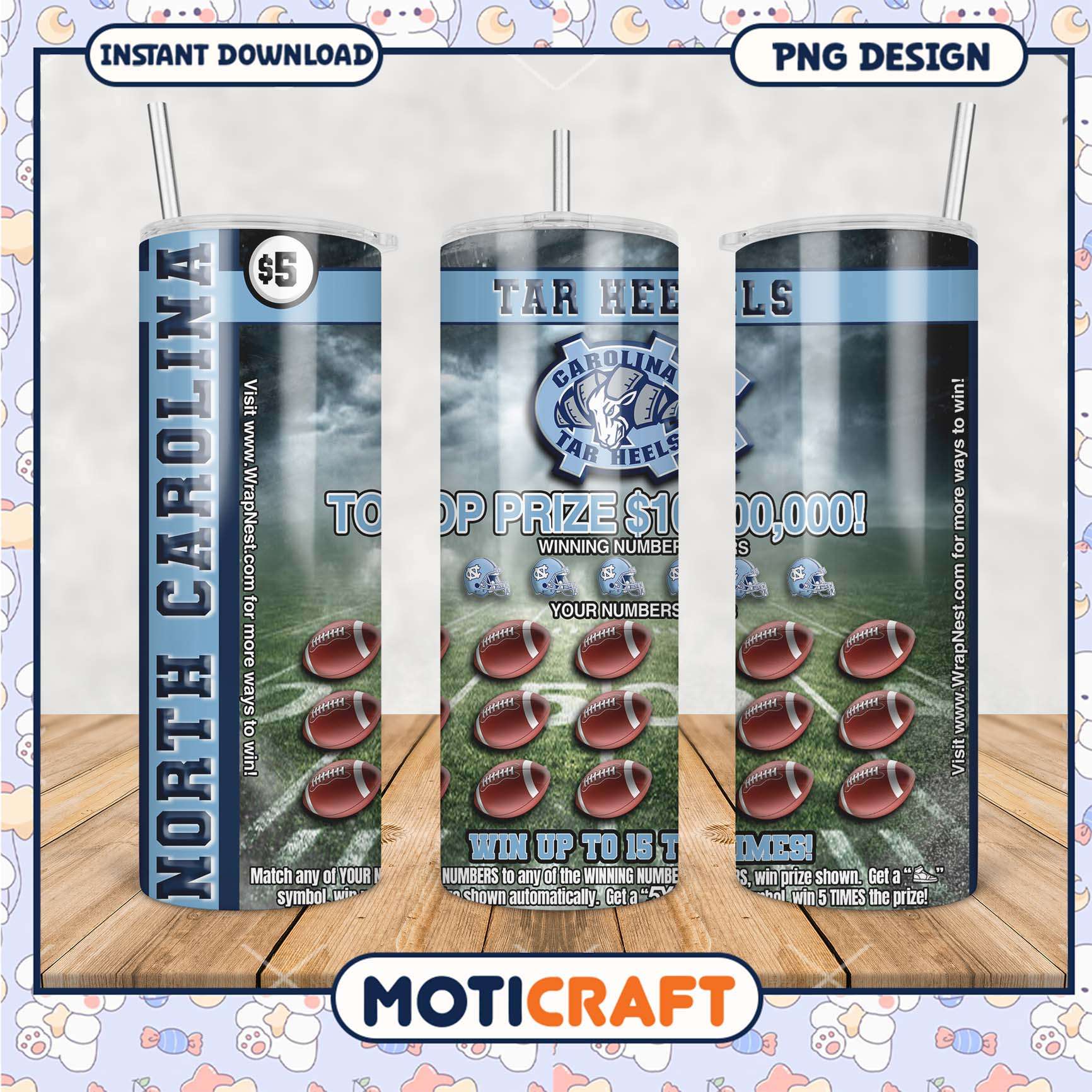North Carolina Tar Heels Tumbler Design with Prize Details North Carolina Tar Heels Tumbler Design with Prize Details