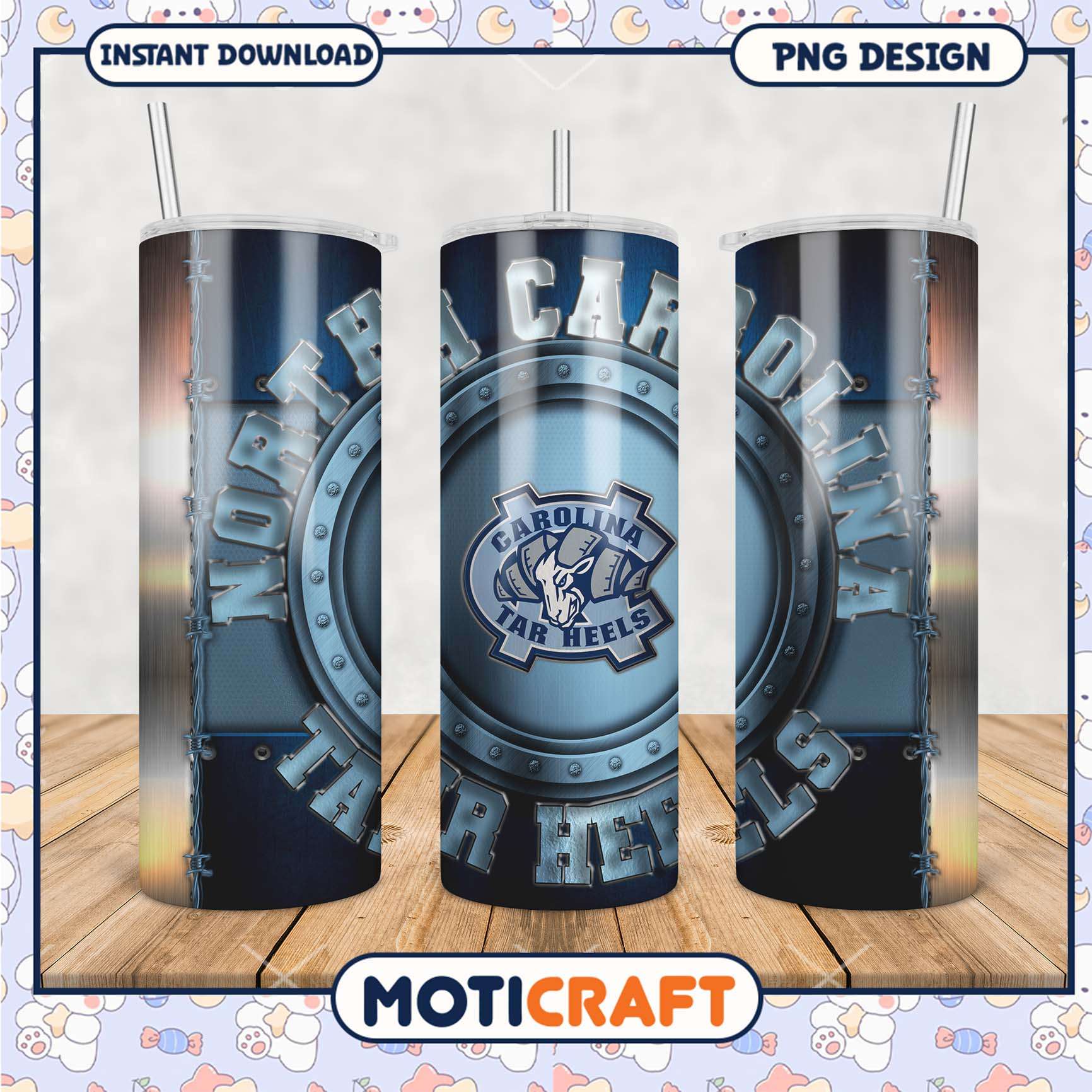 North Carolina Tar Heels Tumbler Graphic PNG Design File North Carolina Tar Heels Tumbler Graphic PNG Design File