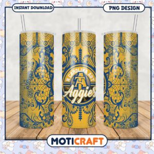North Carolina A&T Aggies Vibrant Tumbler PNG Design