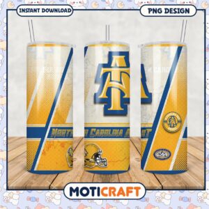 North Carolina A&T Aggies Tumbler Design PNG File