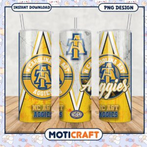 North Carolina A&T Aggies Tumbler PNG Design Downloadable