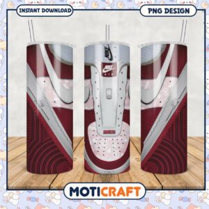 Nike Air Wisconsin Badgers Tumbler PNG Design Image