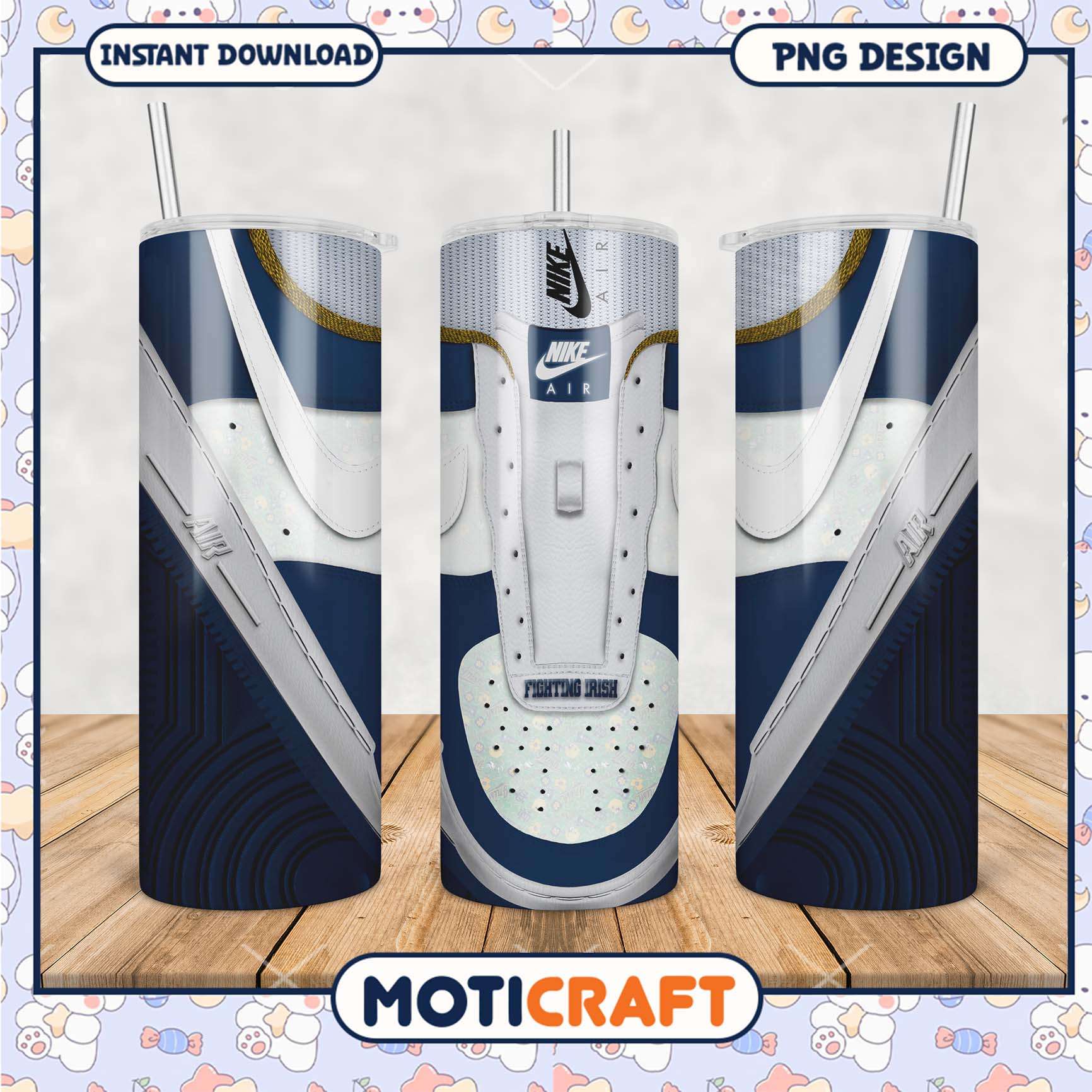 Nike Air Fighting Irish Sneakers PNG Design for Tumbler Nike Air Fighting Irish Sneakers PNG Design for Tumbler