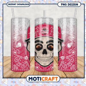 New Mexico Lobos Skull Tumbler Design PNG for Fans