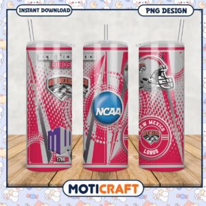 New Mexico Lobos NCAA Tumbler PNG Design for Fans