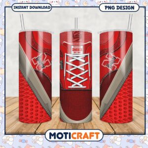 Nebraska Cornhuskers Tumbler PNG with Red Sneaker Design