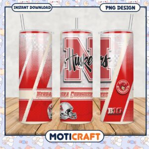 Nebraska Cornhuskers Tumbler PNG Design for Fans