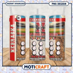 Nebraska Cornhuskers Tumbler Design Win Big with Baseball Fun