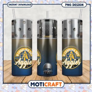 NCAA North Carolina A&T Aggies Tumbler PNG Design File