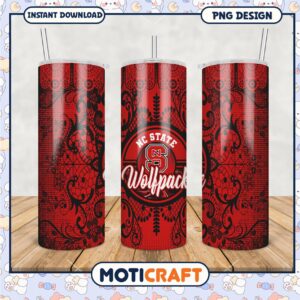 NC State Wolfpack Tumbler PNG Design for Fans and Gifts