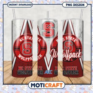 NC State Wolfpack Tumbler Design PNG for Fans and Gifts