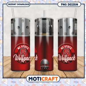 NC State Wolfpack Tumbler PNG Design for Fans and Collectors