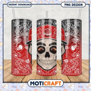 NC State Wolfpack Skull Tumbler PNG Design for Fans