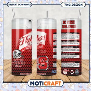 NC State Wolfpack Haters Be Gone Spray Tumbler PNG Design
