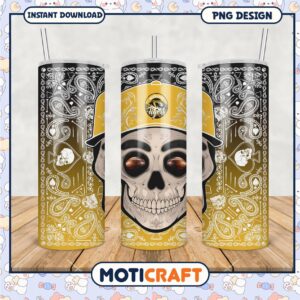 Missouri Tigers Skull Design Tumbler PNG for Fans