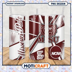 Missouri State University NCAA Tumbler Design PNG Download