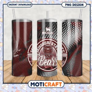 Missouri State Bears Tumbler PNG Design for Fans and Students