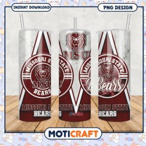 Missouri State Bears Tumbler PNG Design for Fans 2023