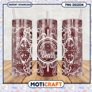 Missouri State Bears Tumbler Design PNG for Fans