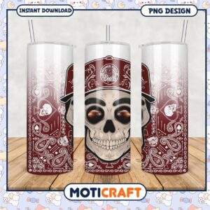 Missouri State Bears Skull Tumbler Design PNG File Download