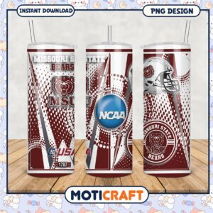 Missouri State Bears NCAA Tumbler PNG Product Design