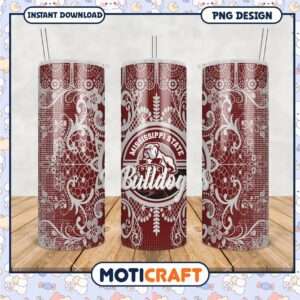 Mississippi State Bulldogs Tumbler PNG Design for Fans