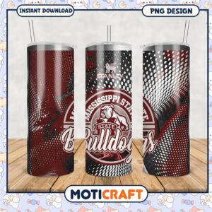 Mississippi State Bulldogs Tumbler PNG Design Download