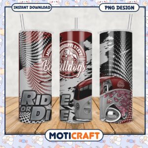 Mississippi State Bulldogs Tumbler Design PNG File Download